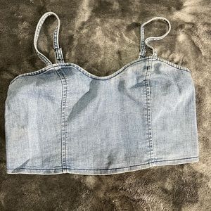 Express Denim Crop top. No signs of wear or tear.